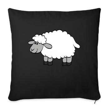 mouton - Housse de coussin décorative 45 x 45 cm - noir - Devant