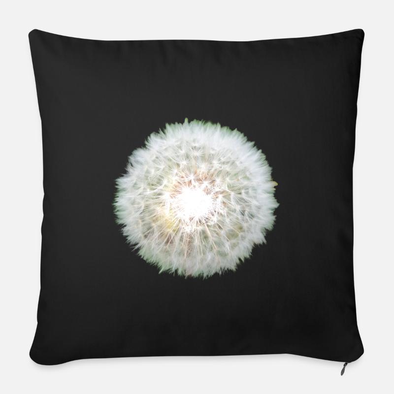 pissenlit - Housse de coussin décorative 45 x 45 cm - noir