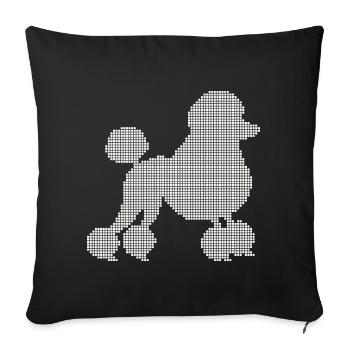 poodle - Sofa pillowcase 17,3'' x 17,3'' (45 x 45 cm) - black - Front
