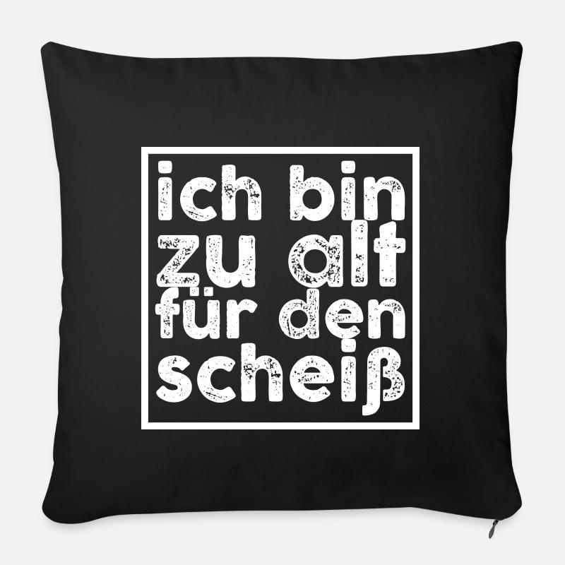 alt - Sofakissenbezug 45 x 45 cm - Schwarz