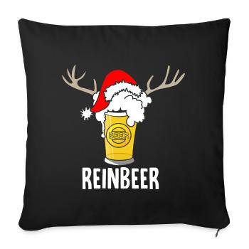 pure Beer - Sofa pillowcase 17,3'' x 17,3'' (45 x 45 cm) - black - Front