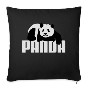 Pandabär - Sofakissenbezug 45 x 45 cm - Schwarz - Vorne