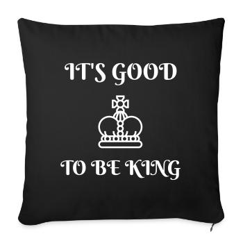 Monarch monarchy king kingdom - Sofa pillowcase 17,3'' x 17,3'' (45 x 45 cm) - black - Front