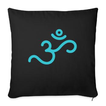 OM 17 - Housse de coussin décorative 45 x 45 cm - noir - Devant