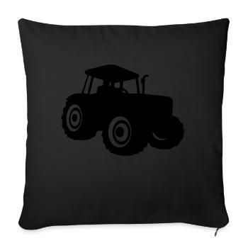 tracteur agricole pour ferme fermier - Housse de coussin décorative 45 x 45 cm - noir - Devant
