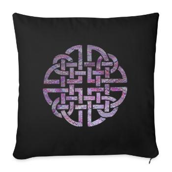 noeud celtique 8 e 62 - Housse de coussin décorative 45 x 45 cm - noir - Devant