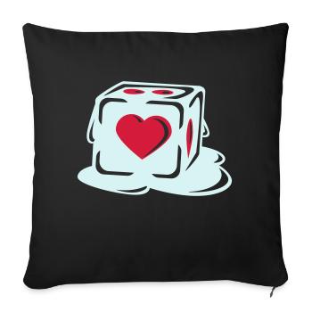 With Heart - Sofakissenbezug 45 x 45 cm - Schwarz - Vorne