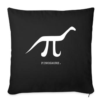 drôle nerd geek, pi day, pi, Pinosaure - Housse de coussin décorative 45 x 45 cm - noir - Devant