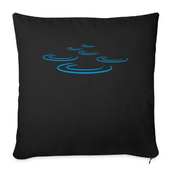 Water Drop Waves - Sofa pillowcase 17,3'' x 17,3'' (45 x 45 cm) - black - Front