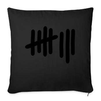 8 - Nummer - Sofakissenbezug 45 x 45 cm - Schwarz - Vorne