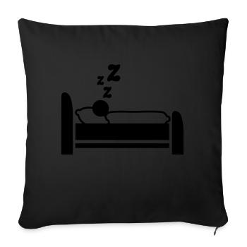 bett_1_f1 - Housse de coussin décorative 45 x 45 cm - noir - Devant
