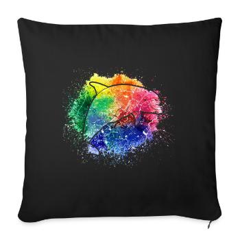 Dolphin colorful - Sofa pillowcase 17,3'' x 17,3'' (45 x 45 cm) - black - Front