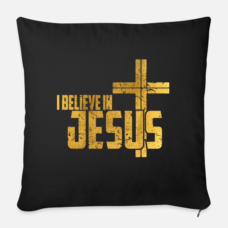 Jesus Christus - Sofakissenbezug 45 x 45 cm - Schwarz