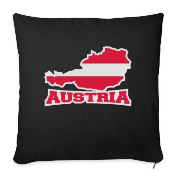 Austria Logo - Sofa pillowcase 17,3'' x 17,3'' (45 x 45 cm) - black - Front