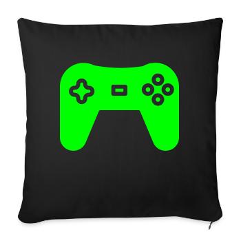 Contrôleur de console de jeu vidéo Cool Gamer Gaming - Housse de coussin décorative 45 x 45 cm - noir - Devant