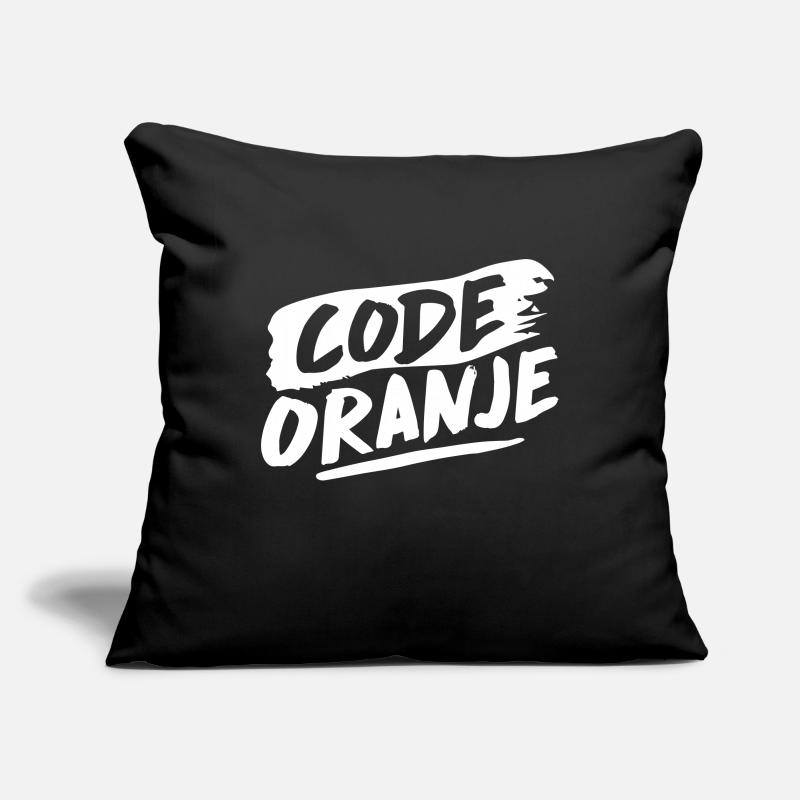 Code orange Housse de coussin décorative 45 x 45 cm