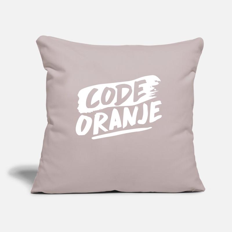 Code orange Housse de coussin décorative 45 x 45 cm