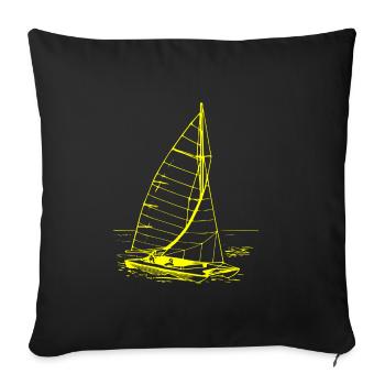 Catamaran - Sofa pillowcase 17,3'' x 17,3'' (45 x 45 cm) - black - Front