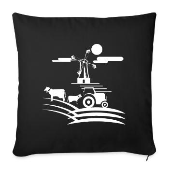 Farmer Farm Farm Icône de l’agriculteur Icône graphique - Housse de coussin décorative 45 x 45 cm - noir - Devant