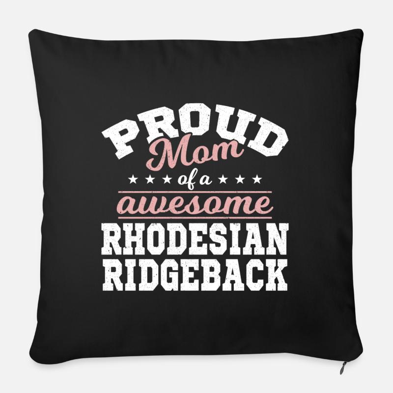 Chemise fière de maman de Rhodesian Ridgeback - Housse de coussin décorative 45 x 45 cm - noir