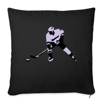 Ice hockey - Sofa pillowcase 17,3'' x 17,3'' (45 x 45 cm) - black - Front