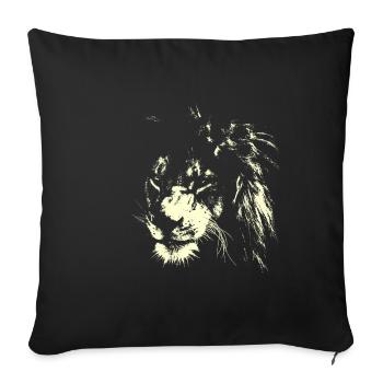 Léo AFRIQUE CAT SAVANNE - Housse de coussin décorative 45 x 45 cm - noir - Devant