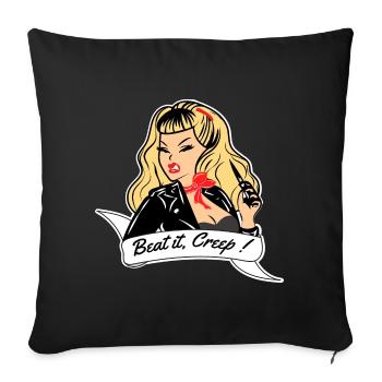 Creepy Wanda - Housse de coussin décorative 45 x 45 cm - noir - Devant