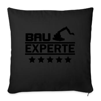 bau experte - Sofakissenbezug 45 x 45 cm - Schwarz - Vorne