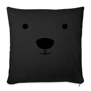 Polar Bear - Housse de coussin décorative 45 x 45 cm - noir - Devant
