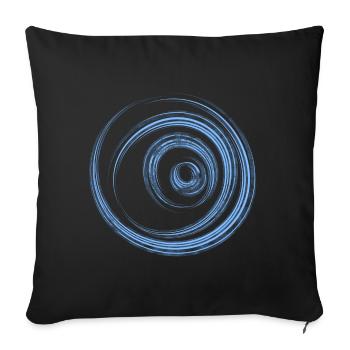 circle - Sofa pillowcase 17,3'' x 17,3'' (45 x 45 cm) - black - Front