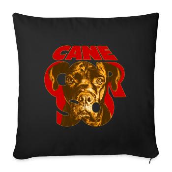 Stock Corso Retro - Sofakissenbezug 45 x 45 cm - Schwarz - Vorne