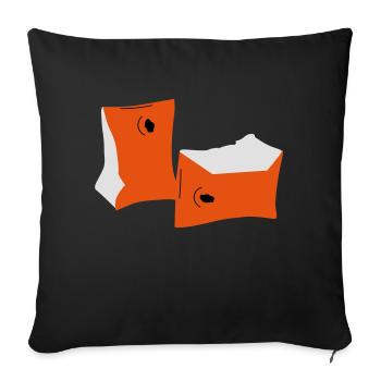 schwimmfluegel - Sofakissenbezug 45 x 45 cm - Schwarz - Vorne