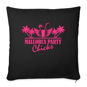 mallorca_party_chicks_01 - Sofakissenbezug 45 x 45 cm - Schwarz - Vorne