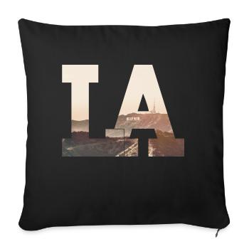 LA - Sofa pillowcase 17,3'' x 17,3'' (45 x 45 cm) - black - Front