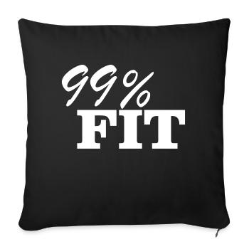 99% FIT Fun Shirt Training Strength Strength Gym - Housse de coussin décorative 45 x 45 cm - noir - Devant