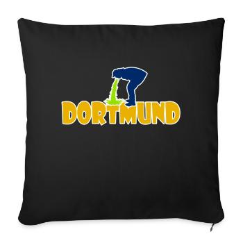 Anti Dortmund - Housse de coussin décorative 45 x 45 cm - noir - Devant