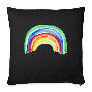 arc en ciel arc en ciel - Housse de coussin décorative 45 x 45 cm - noir - Devant