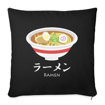 Ramen - Sofakissenbezug 45 x 45 cm - Schwarz - Vorne