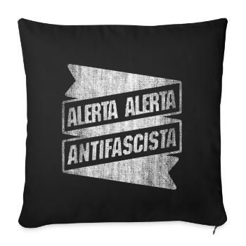 ALERTA ALERTA ANtiFAscIsTA ANTIFA - Housse de coussin décorative 45 x 45 cm - noir - Devant