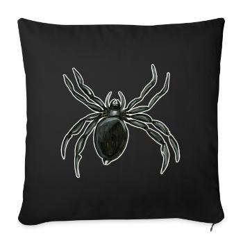araignée - spider - spinne - zentrifuge - aranha - Housse de coussin décorative 45 x 45 cm - noir - Devant