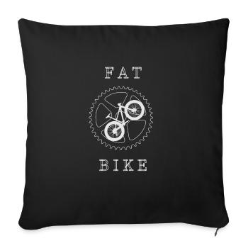 Fatbike bicycle mountain bike bike cyclist MTB - Sofa pillowcase 17,3'' x 17,3'' (45 x 45 cm) - black - Front