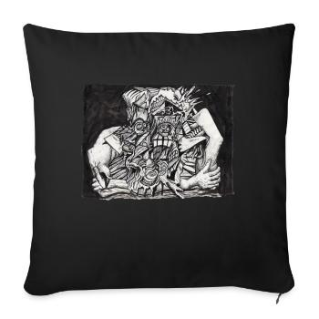 Dans la poignée - Housse de coussin décorative 45 x 45 cm - noir - Devant