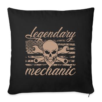 Mechanic - Sofa pillowcase 17,3'' x 17,3'' (45 x 45 cm) - black - Front