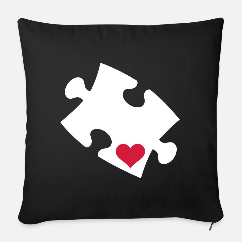 Puzzle - Sofakissenbezug 45 x 45 cm - Schwarz