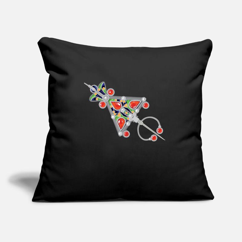 Bijoux kabyle Housse de coussin décorative 45 x 45 cm