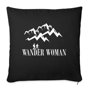 WANDER WOMAN - Sofakissenbezug 45 x 45 cm - Schwarz - Vorne
