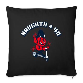 Coquine à 40 cadeaux amusants pour la Saint-Valentin - Housse de coussin décorative 45 x 45 cm - noir - Devant