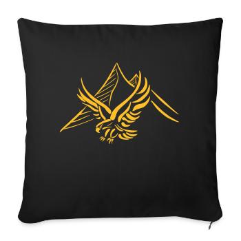 Golden Eagle Mountain - Sofa pillowcase 17,3'' x 17,3'' (45 x 45 cm) - black - Front