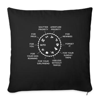 Mode Dial fun 1 - Sofa pillowcase 17,3'' x 17,3'' (45 x 45 cm) - black - Front