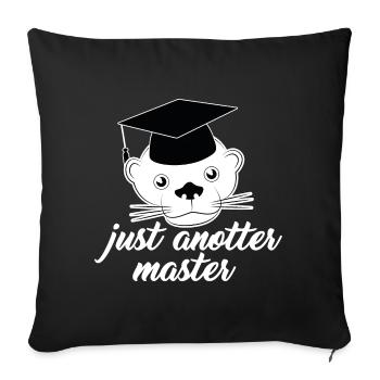 Just anotter Master jeu de mots drôle - Housse de coussin décorative 45 x 45 cm - noir - Devant